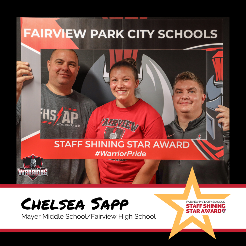  Staff Shining Star Award Winner Chelsea Sapp