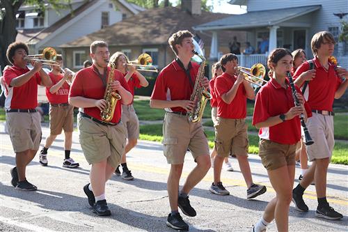 Fairview High School Marching Band performs
