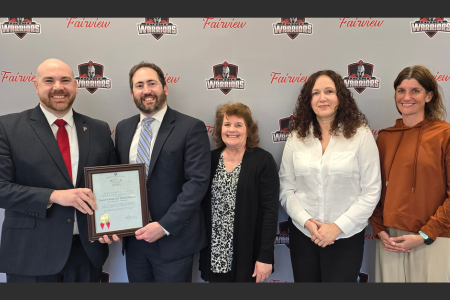 Treasurer's Office staff receiving Auditor of State Award