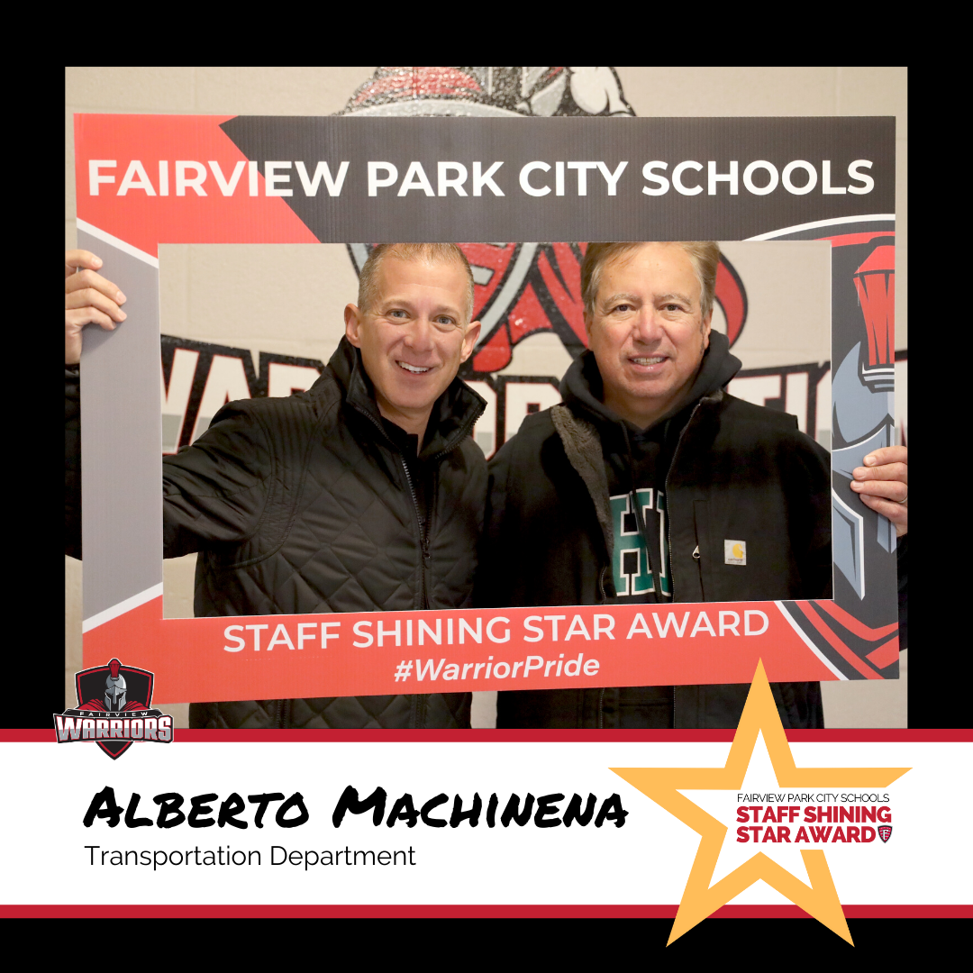  Staff Shining Star Award Winner Alberto Machinena
