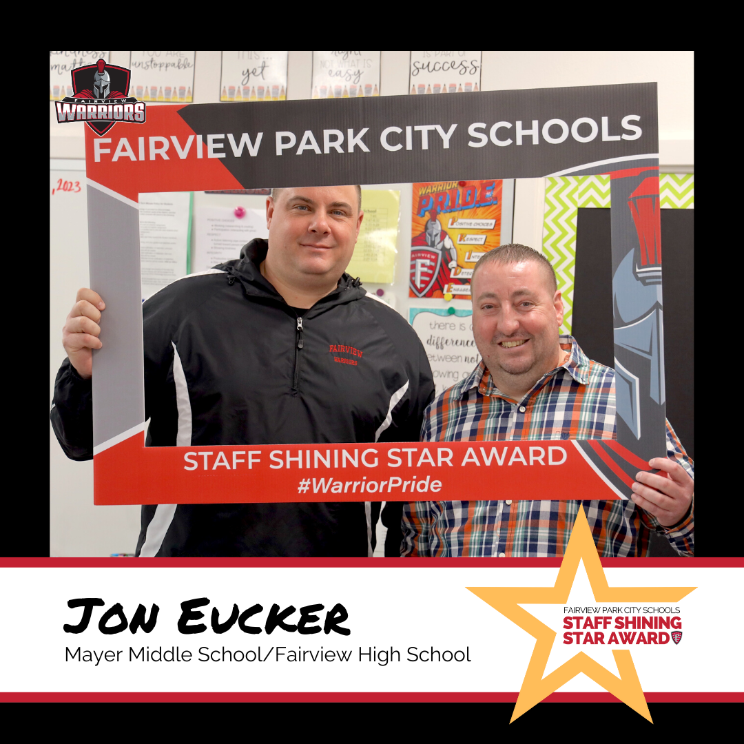 Staff Shining Star Award Winner Jon Eucker