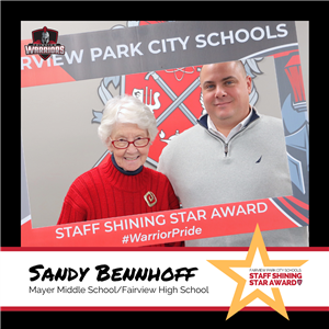 Staff Shining Star Award Winner Sandy Bennhoff