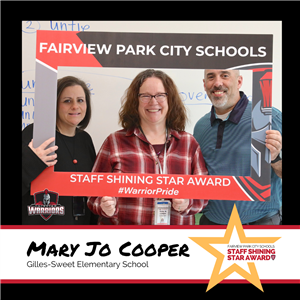  Staff Shining Star Award Winner Mary Jo Cooper