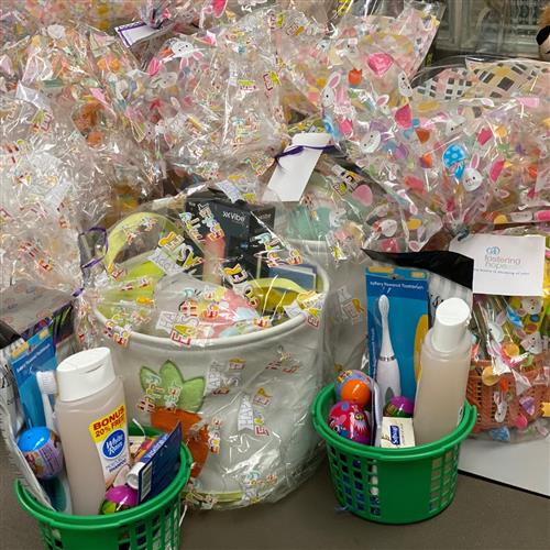 Basket donation to the Department of Children's Services