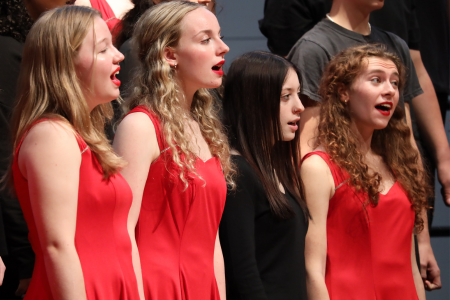  Choir students singing